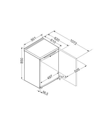 LIEBHERR T 1400 Tezgah Altı Buzdolabı - 3