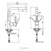 Marmorin Swarm Mermer Beyazı Spiralli M-3000 Evye Bataryası - 3