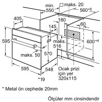 Profilo FRMA652W Beyaz Ankastre Fırın - 2