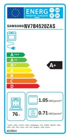 Samsung NV7B4520ZAS 76 lt A+ Enerji Dual Cook Flex Paslanmaz Çelik Ankastre Fırın - 5