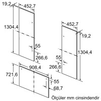 SIEMENS CI36Z490 Ankastre Buzdolabı Trio Çelik Kapı Panelleri - 2