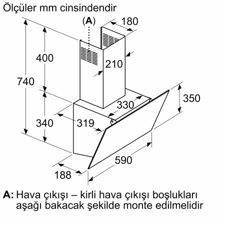 Siemens DWK63PJ20T 60 CM Duvar Tipi Ankastre Davlumbaz - 3