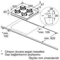 SIEMENS EB0C2PB82O iQ100 Set Üstü Gazlı Ocak - 6