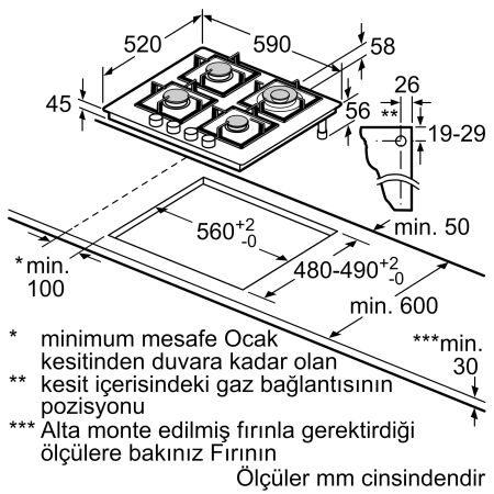 SIEMENS EP6A6HB20 Ankastre Siyah Cam Woklu Gazlı Ocak - 8