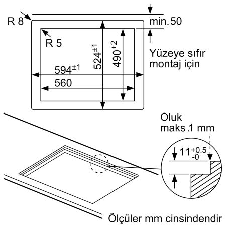 SIEMENS EP6A8HB20 Ankastre Titanium Gri Cam Gazlı Ocak - 8