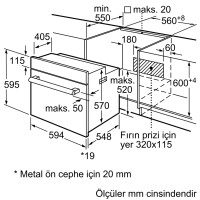 SIEMENS HB514FBH0T iQ300 Gri Ankastre Fırın - 7