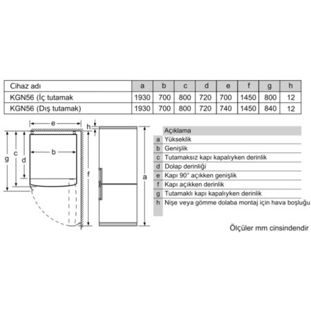 Siemens KG56NXIE0N iQ300 Alttan Donduruculu Inox Buzdolabı - 10