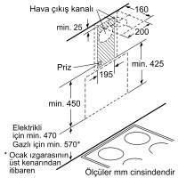 Siemens LC65KAJ60T iQ300 60 cm Eğimli Siyah Davlumbaz - 7