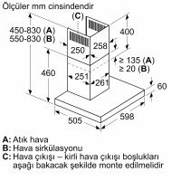 SIEMENS LC67BBK20T iQ300 Duvar Tipi 60 cm Beyaz Davlumbaz - 6