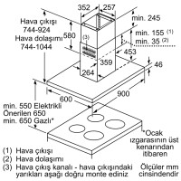 SIEMENS LF97BBM50 iQ300 Ada Tipi Davlumbaz 90 cm Paslanmaz Çelik - 7