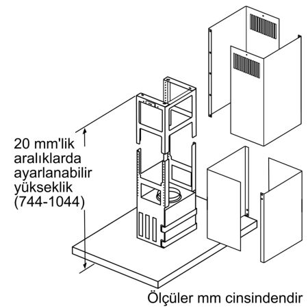 SIEMENS LF97BBM50 iQ300 Ada Tipi Davlumbaz 90 cm Paslanmaz Çelik - 8