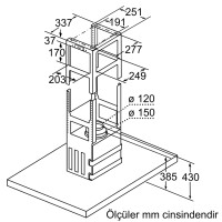 SIEMENS LF97BBM50 iQ300 Ada Tipi Davlumbaz 90 cm Paslanmaz Çelik - 9