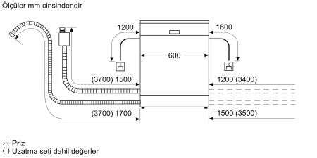 Siemens SN23HW60MT iQ300 Solo Beyaz Bulaşık Makinesi - 6