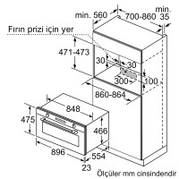 SIEMENS VB558C0S0 90 cm Ankastre Fırın - 6