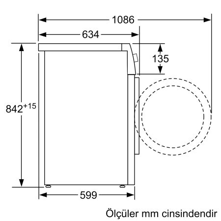 SIEMENS WT45W410TR iQ500 Isı Pompalı Kurutma Makinesı - 8