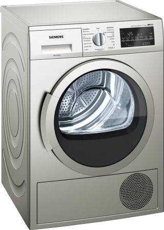 SIEMENS WT45W41STR iQ500 8 kg Silver Isı Pompalı Kurutma Makinesı - 1