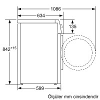 SIEMENS WT45W41STR iQ500 8 kg Silver Isı Pompalı Kurutma Makinesı - 8