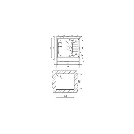 TEKA CLASSIC 1B ½ D 580.500 Tezgahüstü Sağ Damlalıklı Paslanmaz Çelik Eviye - 2