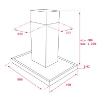 TEKA DH2 985 Davlumbaz Ada Tipi 90 cm - 2