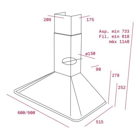 TEKA DOS 60.1 AT Davlumbaz Antrasit 60cm Country - 9