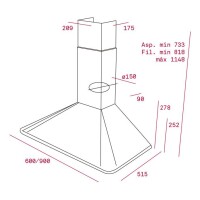 TEKA DOS 90.1 AT Davlumbaz Antrasit 90cm Country - 6