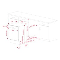 TEKA DSI 46750 SS 60 cm Siyah Yarı Ankastre Bulaşık Makinesi - 11