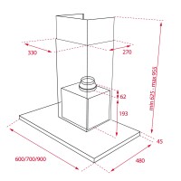 TEKA DSJ 650 60 cm Paslanmaz Çelik Duvar Tipi Davlumbaz - 6