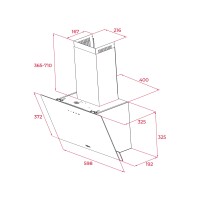 TEKA DVN 64030 TTC BK 60 cm Siyah Cam Tasarım Duvar Tipi Davlumbaz - 10