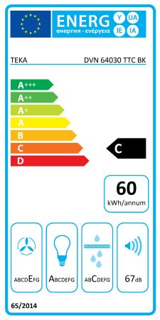 TEKA DVN 64030 TTC BK 60 cm Siyah Cam Tasarım Duvar Tipi Davlumbaz - 11