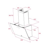 TEKA DVN 74030 TTC WH 70 cm Beyaz Duvar Tipi Davlumbaz - 6