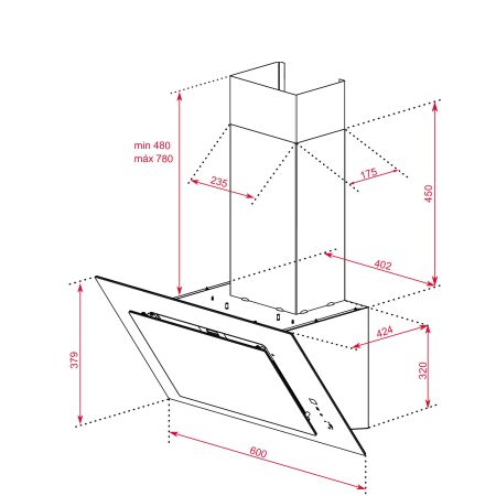 TEKA DVT 68660 TBS BK Davlumbaz - 9