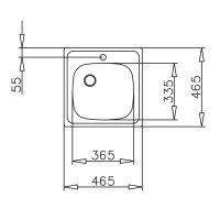 TEKA E50 1B (46.5 X 46.5) Tezgahüstü Paslanmaz Çelik Eviye - 2