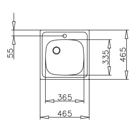 TEKA E50 1B (46.5 X 46.5) Tezgahüstü Paslanmaz Çelik Eviye - 2