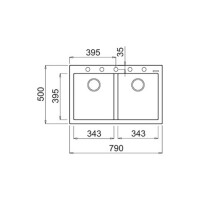 TEKA FORSQUARE 790 TG Tezgahüstü Arctic White Granit Eviye - 3