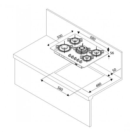 TEKA HF LUX 70 5G AI AL TR CI Ankastre Cam Woklu Ocak - 3