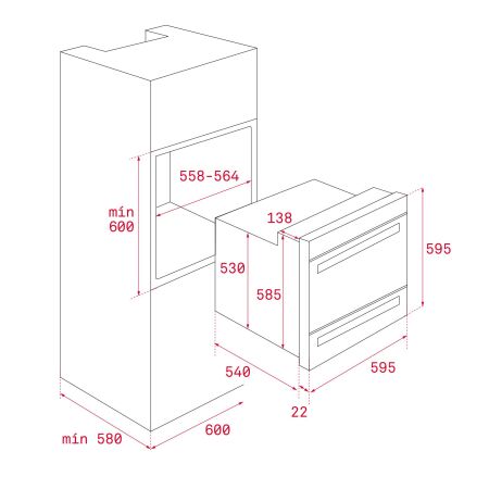 TEKA HLD 45.15 SS 5 Programlı 60 cm Ankastre Fırın - 8