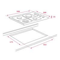 TEKA HLX 60 4G AI AL 60 cm Paslanmaz Çelik Ankastre Gazlı Ocak - 4