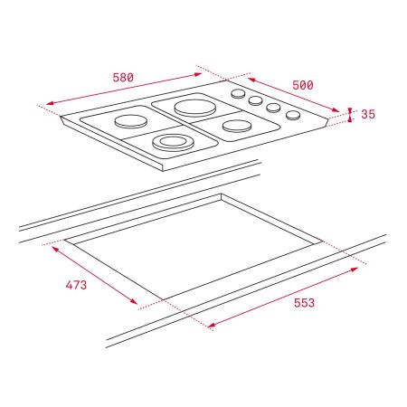 TEKA HLX 60 4G AI AL 60 cm Paslanmaz Çelik Ankastre Gazlı Ocak - 4