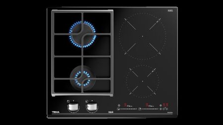 TEKA JZC 64322 ABC 60 cm 2 İndüksiyon & 2 Gazlı Hibrit siyah Ankastre Ocak - 1