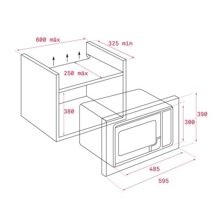 TEKA MB 620 BI SS 20 lt. Paslanmaz Çelik Ankastre Mikrodalga Fırın - 10