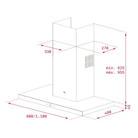 TEKA PERFECT A4 DLH 985 T Davlumbaz Duvar Tipi 90 cm - 6