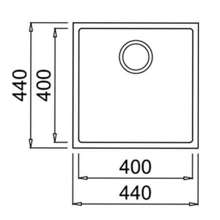 TEKA SQUARE 40.40 TG Tezgahaltı Avena Beige Granit Eviye - 3