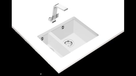 TEKA SQUARE 560 TG Tezgahaltı Arctic White Granit Eviye - 2