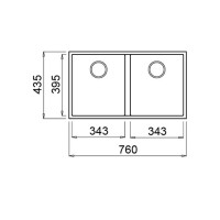 TEKA SQUARE 760 TG Tezgahaltı Çift Hazneli Tegranite Eviye - 3