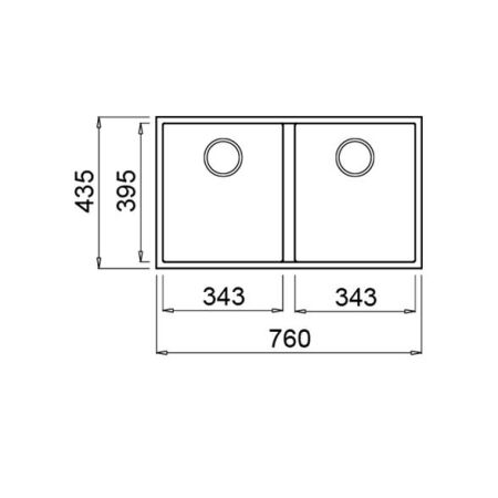 TEKA SQUARE 760 TG Tezgahaltı Çift Hazneli Tegranite Eviye - 3