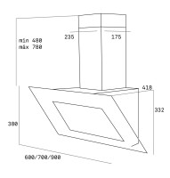 TEKA TVT 90 Duvar Tipi Sİyah Davlumbaz - 2