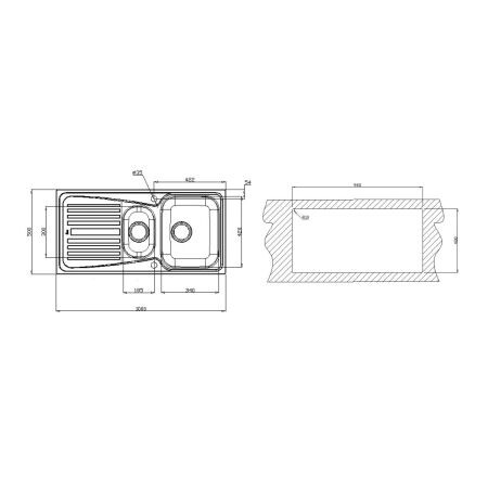 TEKA INFANT 60 1 5 Gözlü Inox Sol Evye - 2