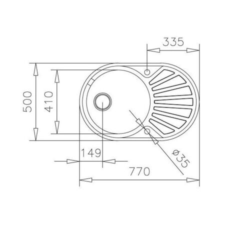 TEKA DR 77 1B 1D Evye 1 Göz Damlalıklı Paslanmaz Çelik - 3